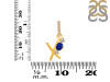 Lapis & White Topaz Alphabet X Pendant LLP-RDA-102.