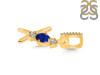 Lapis & White Topaz Alphabet X Pendant LLP-RDA-102.