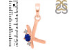 Lapis & White Topaz Alphabet K Pendant LLP-RDA-11.