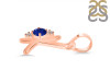 Lapis & White Topaz Alphabet K Pendant LLP-RDA-11.