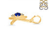 Lapis & White Topaz Alphabet K Pendant LLP-RDA-11.