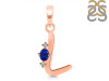 Lapis & White Topaz Alphabet L Pendant LLP-RDA-12.