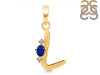 Lapis & White Topaz Alphabet L Pendant LLP-RDA-12.