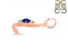 Lapis & White Topaz Alphabet L Pendant LLP-RDA-12.