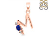 Lapis & White Topaz Alphabet M Pendant LLP-RDA-13.