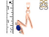Lapis & White Topaz Alphabet M Pendant LLP-RDA-13.