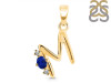Lapis & White Topaz Alphabet M Pendant LLP-RDA-13.