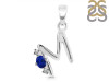 Lapis & White Topaz Alphabet M Pendant LLP-RDA-13.