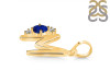 Lapis & White Topaz Alphabet M Pendant LLP-RDA-13.