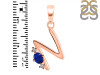 Lapis & White Topaz Alphabet N Pendant LLP-RDA-14.