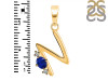 Lapis & White Topaz Alphabet N Pendant LLP-RDA-14.