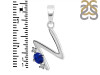 Lapis & White Topaz Alphabet N Pendant LLP-RDA-14.