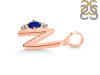 Lapis & White Topaz Alphabet N Pendant LLP-RDA-14.