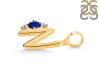 Lapis & White Topaz Alphabet N Pendant LLP-RDA-14.