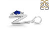 Lapis & White Topaz Alphabet N Pendant LLP-RDA-14.