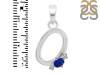 Lapis & White Topaz Alphabet O Pendant LLP-RDA-15.