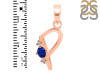 Lapis & White Topaz Alphabet P Pendant LLP-RDA-16.
