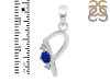 Lapis & White Topaz Alphabet P Pendant LLP-RDA-16.
