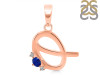 Lapis & White Topaz Alphabet Q Pendant LLP-RDA-17.
