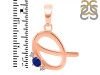 Lapis & White Topaz Alphabet Q Pendant LLP-RDA-17.
