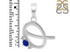 Lapis & White Topaz Alphabet Q Pendant LLP-RDA-17.