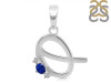 Lapis & White Topaz Alphabet Q Pendant LLP-RDA-17.