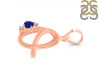 Lapis & White Topaz Alphabet Q Pendant LLP-RDA-17.
