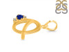 Lapis & White Topaz Alphabet Q Pendant LLP-RDA-17.