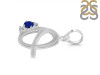 Lapis & White Topaz Alphabet Q Pendant LLP-RDA-17.