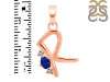 Lapis & White Topaz Alphabet R Pendant LLP-RDA-18.