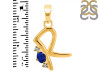 Lapis & White Topaz Alphabet R Pendant LLP-RDA-18.