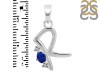 Lapis & White Topaz Alphabet R Pendant LLP-RDA-18.