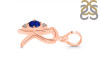 Lapis & White Topaz Alphabet R Pendant LLP-RDA-18.