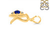 Lapis & White Topaz Alphabet R Pendant LLP-RDA-18.