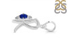 Lapis & White Topaz Alphabet R Pendant LLP-RDA-18.