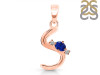 Lapis & White Topaz Alphabet S Pendant LLP-RDA-19.