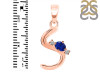 Lapis & White Topaz Alphabet S Pendant LLP-RDA-19.