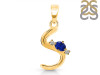 Lapis & White Topaz Alphabet S Pendant LLP-RDA-19.