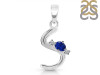Lapis & White Topaz Alphabet S Pendant LLP-RDA-19.