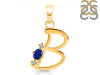 Lapis & White Topaz Alphabet B Pendant LLP-RDA-2.