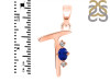 Lapis & White Topaz Alphabet T Pendant LLP-RDA-20.
