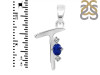 Lapis & White Topaz Alphabet T Pendant LLP-RDA-20.
