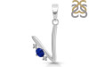 Lapis & White Topaz Alphabet V Pendant LLP-RDA-22.