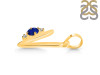 Lapis & White Topaz Alphabet V Pendant LLP-RDA-22.