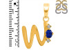 Lapis & White Topaz Alphabet W Pendant LLP-RDA-23.