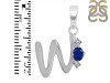 Lapis & White Topaz Alphabet W Pendant LLP-RDA-23.