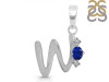 Lapis & White Topaz Alphabet W Pendant LLP-RDA-23.