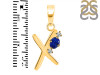 Lapis & White Topaz Alphabet X Pendant LLP-RDA-24.
