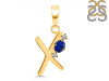 Lapis & White Topaz Alphabet X Pendant LLP-RDA-24.