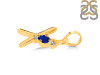 Lapis & White Topaz Alphabet X Pendant LLP-RDA-24.